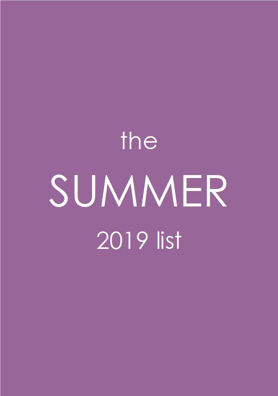 the SUMMER 2019 list